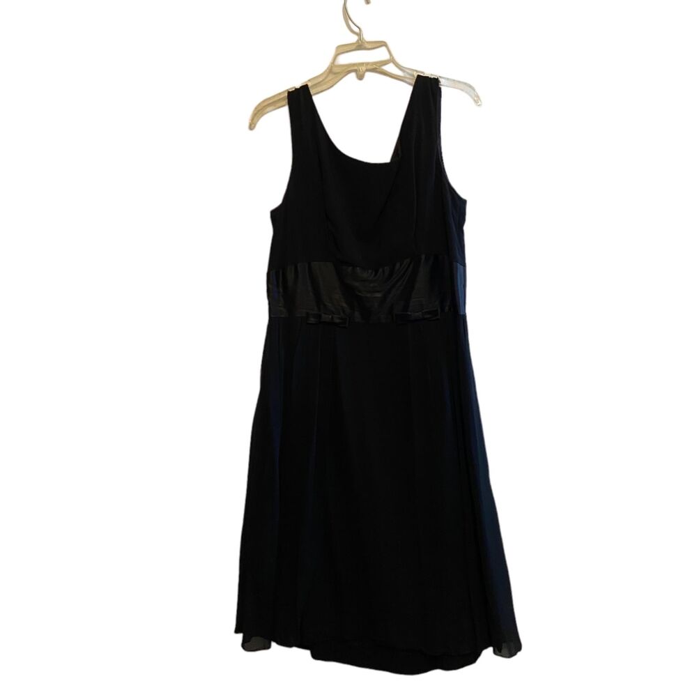 #5686 Womens Chiffon 1960 Black Dress